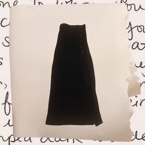 alix nyc button detail slit midi skirt